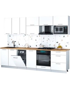 Кухонный гарнитур Интерлиния Мила Gloss 2.9-ПМ4