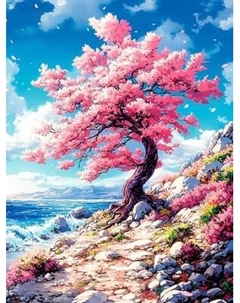 Набор алмазной вышивки Феникс+ Сакура у моря / 70814 Feniks