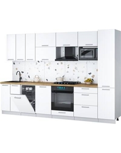 Кухонный гарнитур Интерлиния Мила Gloss 3.1-ПМ4