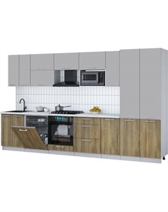 Кухонный гарнитур Интерлиния Мила Gloss 3.6-ПМ2