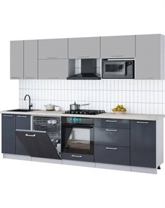 Кухонный гарнитур Интерлиния Мила Gloss 2.8-ПМ2