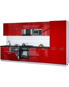 Кухонный гарнитур Интерлиния Мила Gloss 3.7-ПМ2