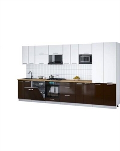 Кухонный гарнитур Интерлиния Мила Gloss 3.8-ПМ2