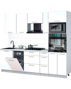 Кухонный гарнитур Интерлиния Мила Gloss 2.45-ПМ3
