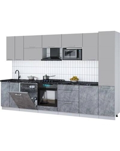 Кухонный гарнитур Интерлиния Мила Gloss 3.3-ПМ2