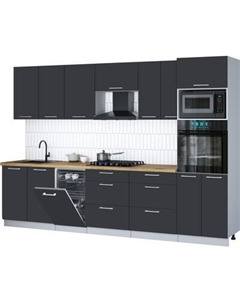 Кухонный гарнитур Интерлиния Мила Gloss 3.05-ПМ3
