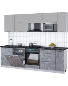 Кухонный гарнитур Интерлиния Мила Gloss 2.6-ПМ2