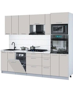 Кухонный гарнитур Интерлиния Мила Gloss 2.55-ПМ3