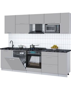 Кухонный гарнитур Интерлиния Мила Gloss 2.6-ПМ2