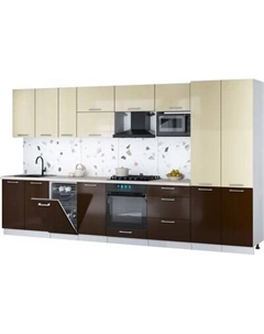 Кухонный гарнитур Интерлиния Мила Gloss 3.7-ПМ4