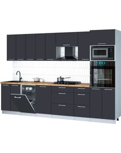 Кухонный гарнитур Интерлиния Мила Gloss 3.1-ПМ3