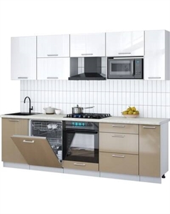 Кухонный гарнитур Интерлиния Мила Gloss 2.6-ПМ2