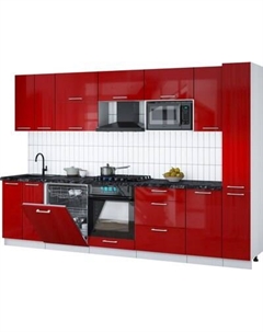 Кухонный гарнитур Интерлиния Мила Gloss 3.1-ПМ2