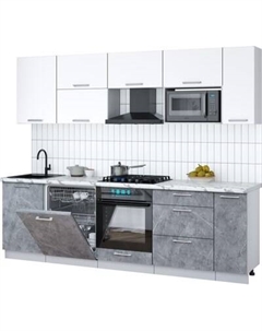 Кухонный гарнитур Интерлиния Мила Gloss 2.6-ПМ2