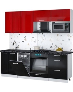 Кухонный гарнитур Интерлиния Мила Gloss 2.25-ПМ4