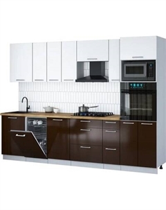 Кухонный гарнитур Интерлиния Мила Gloss 2.9-ПМ3