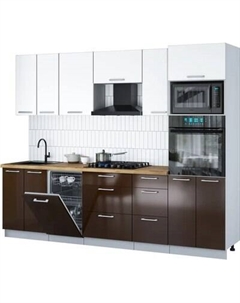 Кухонный гарнитур Интерлиния Мила Gloss 2.65-ПМ3