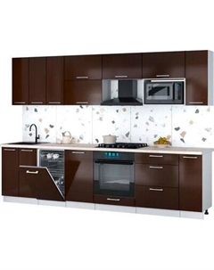 Кухонный гарнитур Интерлиния Мила Gloss 3.0-ПМ4