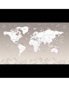 Фотообои листовые Citydecor Карта мира 25