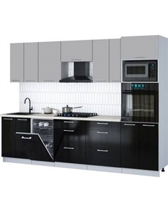 Кухонный гарнитур Интерлиния Мила Gloss 2.85-ПМ3