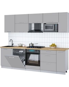 Кухонный гарнитур Интерлиния Мила Gloss 2.6-ПМ2