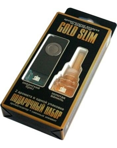 Набор ароматизаторов автомобильных FKVJP Gold Slim Океанский бриз+Золотая ваниль SMGD-61 Fkvjp