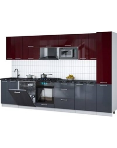 Кухонный гарнитур Интерлиния Мила Gloss 3.4-ПМ2