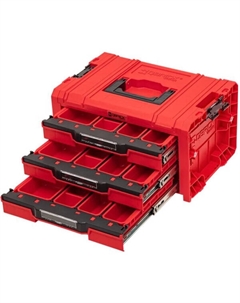Ящик для инструментов System PRO Drawer 3 Toolbox Expert 2.0 RED Ultra HD Custom Qbrick