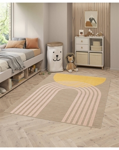 Ковер-циновка SEUL 24533822-80150 3D бежевый/оранжевый 80х150см Indavo