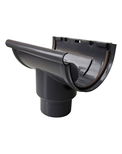 Воронка желоба универсальная торцевая 80/100 серая Variform north