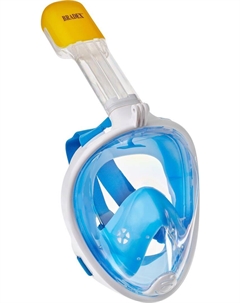 Маска для плавания и снорклинга с креплением для экшн-камеры L/XL голубая Bradex