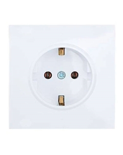 Розетка Zima 1-гнездн с/з б/ш без рамки белый 704-0288-122BQC Lezard
