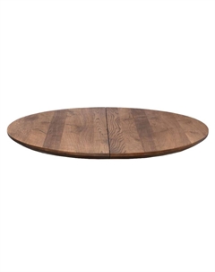 Столешница РАУНД раздвижной, d100(140) дуб мореный / рама черная Ока