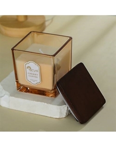 Ароматическая свеча Cherry Coffee с деревянной крышкой Янтарь 200 Arya home collection