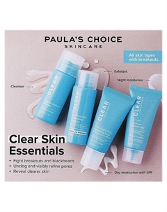 Набор средств для лица Clear Skin Essentials Paula's choice