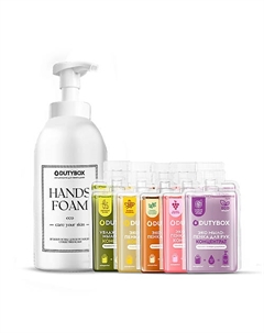 Жидкое мыло для рук и тела из 5 ароматов, набор концентратов + емкость с дозатором в подарок 5000 Dutybox