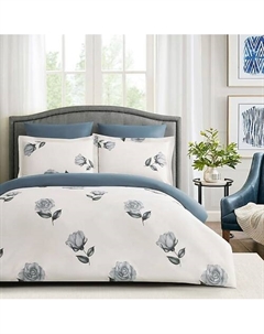 Постельное белье Alamode Семейный 160x220 Dawn Темно-синий Arya home collection