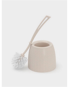 Ёршик для унитаза «Вязаное плетение», 15×15×37 см, с подставкой, бежевый Альтернатива