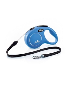 Рулетка New Classic S (до 12 кг) 5 м трос, синяя Flexi