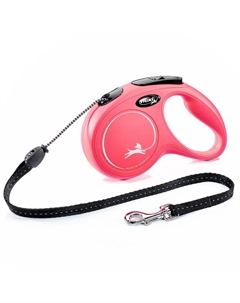 Рулетка New Classic М (до 20 кг) 5 м трос, красная Flexi