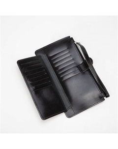 Кошелёк женский, на молнии с ремешком, 22×3×10.5 см, чёрный Textura