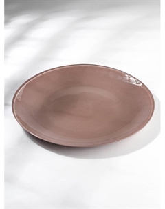 Тарелка стеклянная «Мокко», d=21 см, цвет коричневый Akcam