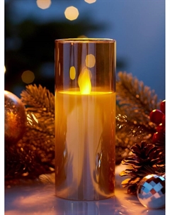 Светодиодная свеча «Золотистая», 14×5.5 см, от батареек AAx2, свечение тёплое белое Luazon lighting