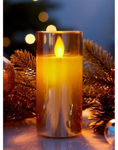 Светодиодная свеча «Золотистая», 12×5.5 см, от батареек AAx2, свечение тёплое белое Luazon lighting