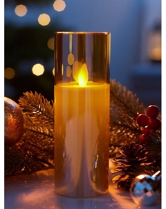 Светодиодная свеча «Золотистая», 16×5.5 см, от батареек AAx2, свечение тёплое белое Luazon lighting