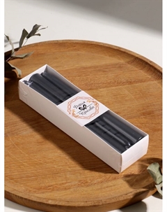 Набор свечей античных, 1.9×20 см, 6 шт., чёрный металлик Дарим красиво