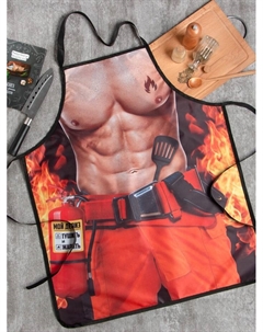 Фартук «Тушить и жарить», черный, 65×80 см, оксфорд 210 г/м² Доляна