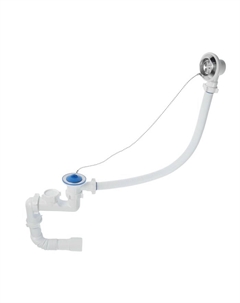 Сифон для ванны ORIO А-80089, 1 1/2"х40/50 мм, регулируемый, перелив, с гофрой 40×40/50 мм Орио