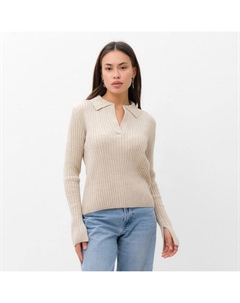 Джемпер с V-горловиной женский, размер 44-46, бежевый Mist