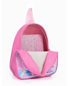 Рюкзак детский «», для девочки, на молнии, размер 21×9×23 см, розовый/разноцветный Выбражулька